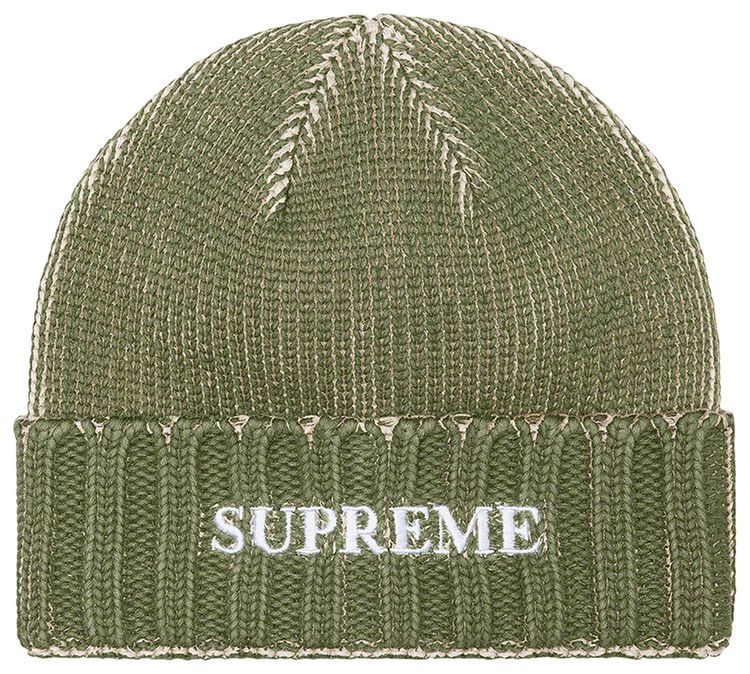 Supreme Overprint Beanie Olive