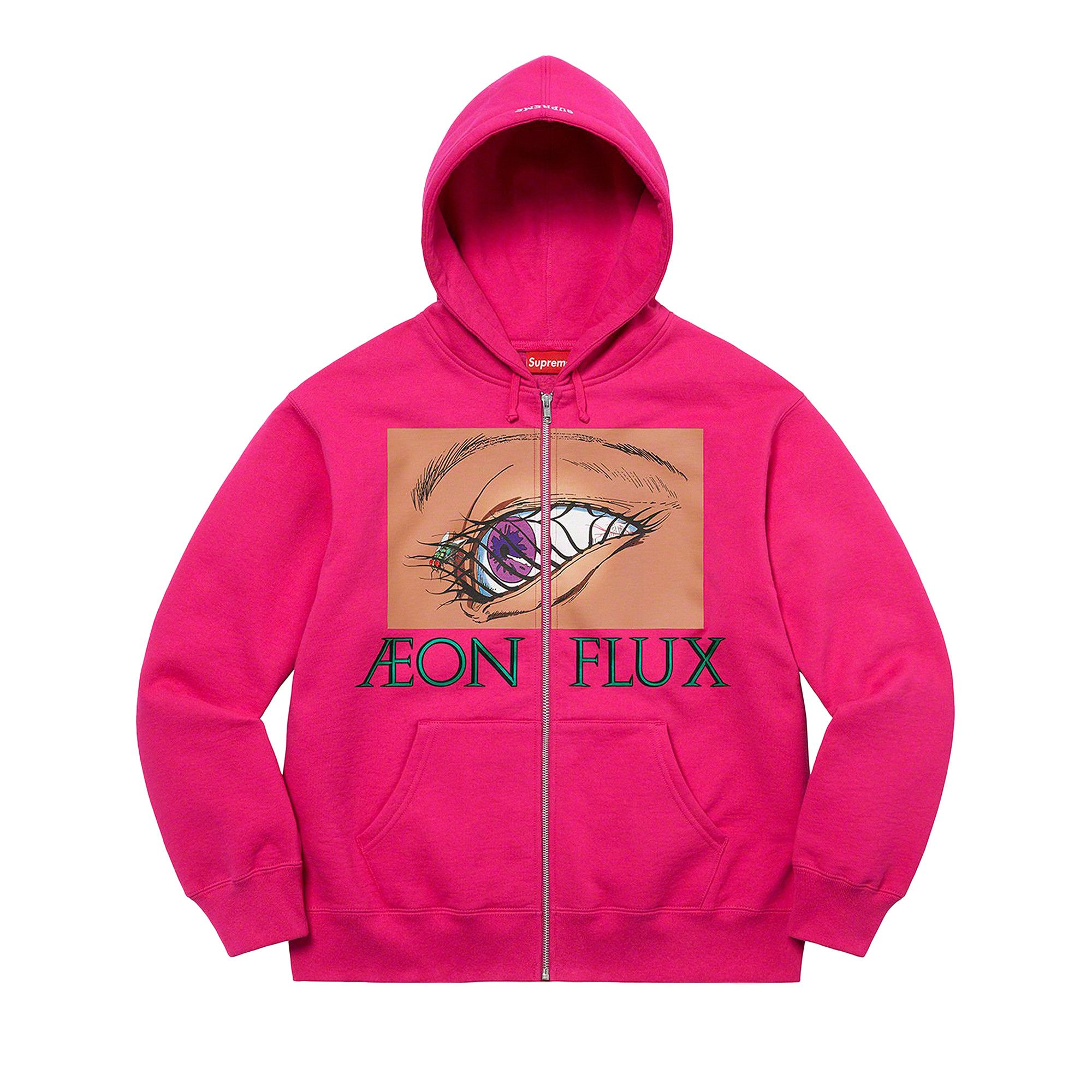 Buy Supreme Aeon Flux Zip Up Hooded Sweatshirt 'Fuchsia