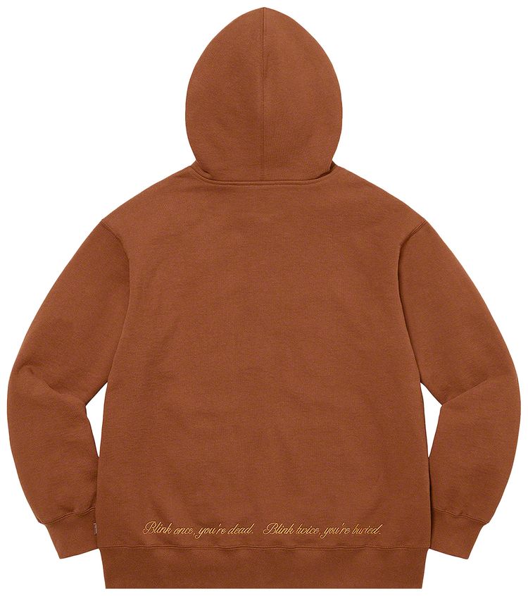 Supreme Aeon Flux Zip Up Hooded Sweatshirt Brown