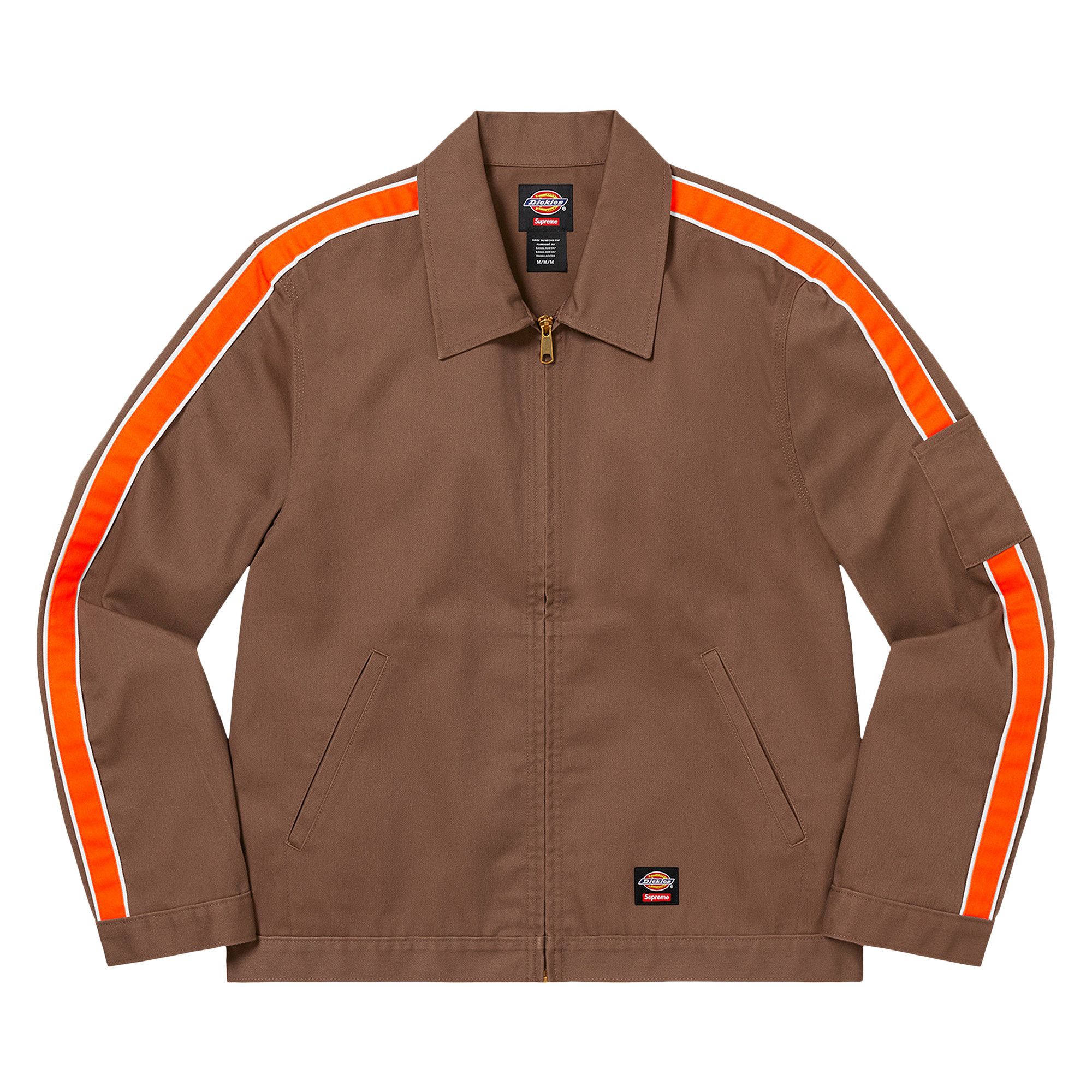 Size m Supreme x Dickies Stripe Eisenhower Jacket 'Brown'