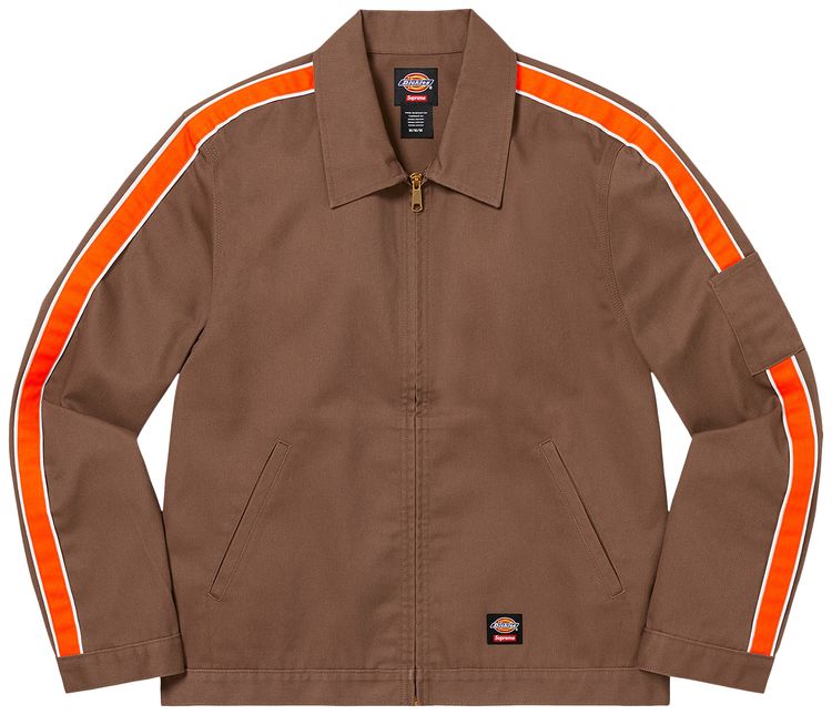 Supreme x Dickies Stripe Eisenhower Jacket Brown