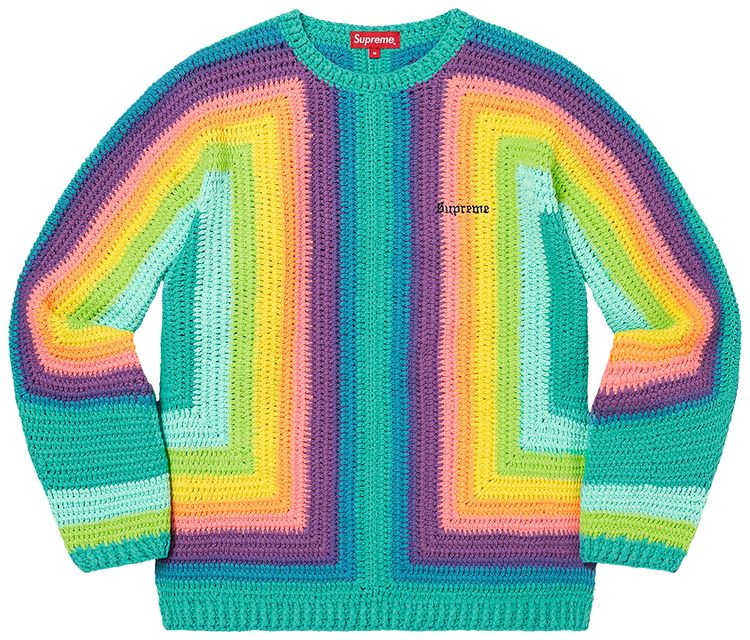 Supreme Hand Crocheted Sweater Multicolor