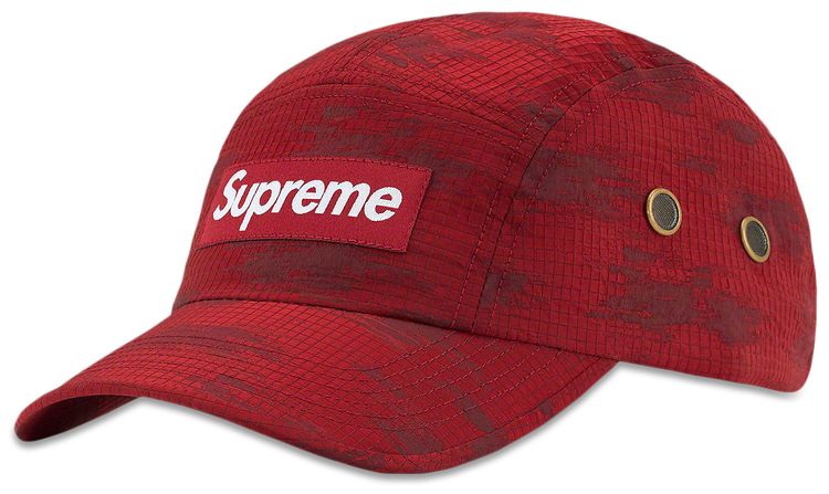 Supreme Broken Camo Camp Cap Red