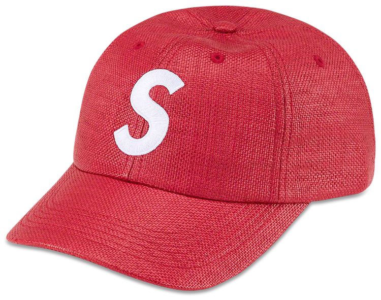 Supreme Raffia S Logo 6 Panel Red