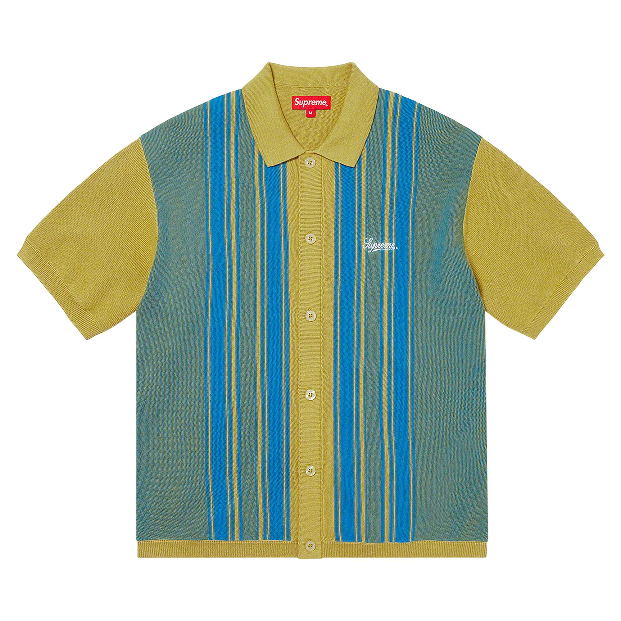 トップス Supreme Washed Stripe Polo Supreme Washed Stripe Polo Navy Men's - SS26 - US