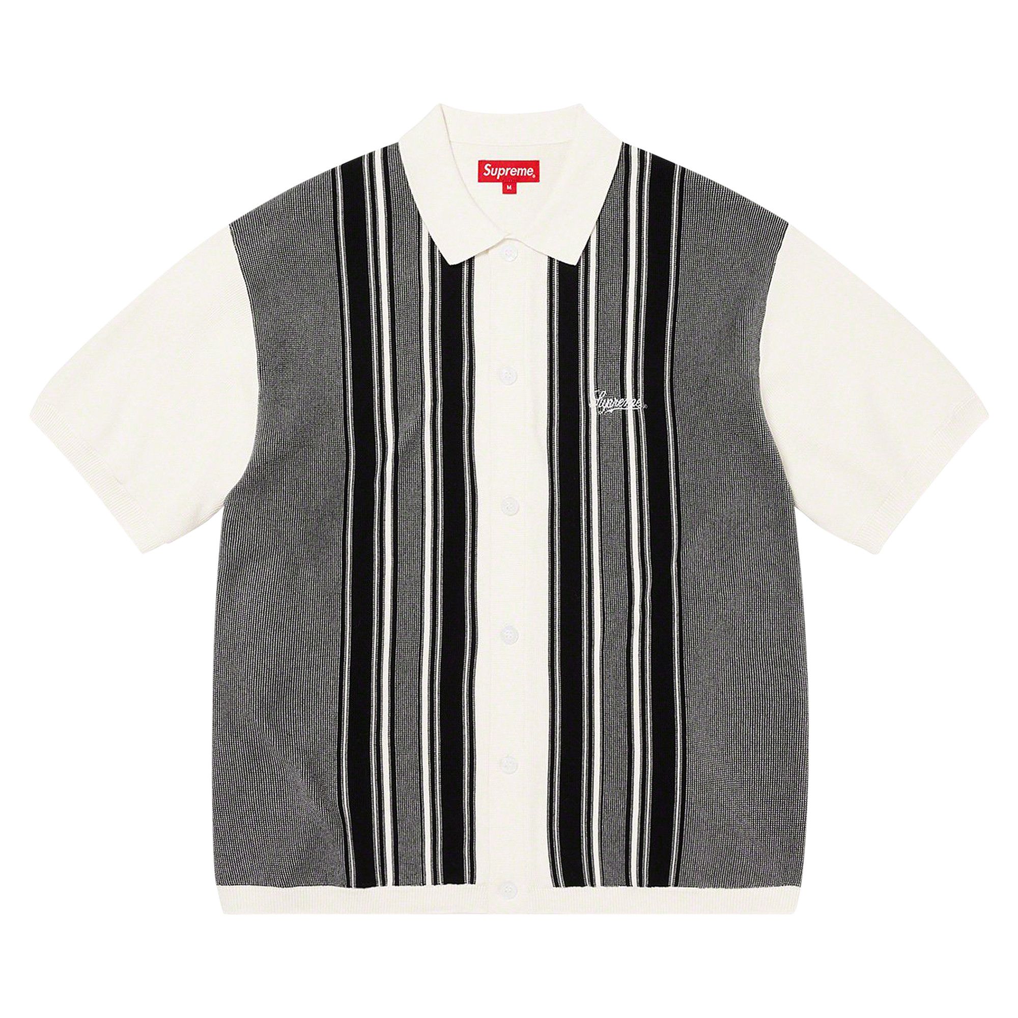【おすすめ】 Up Button Stripe Supreme Buy Polo WHITE SS22KN67 - 'White' トップス