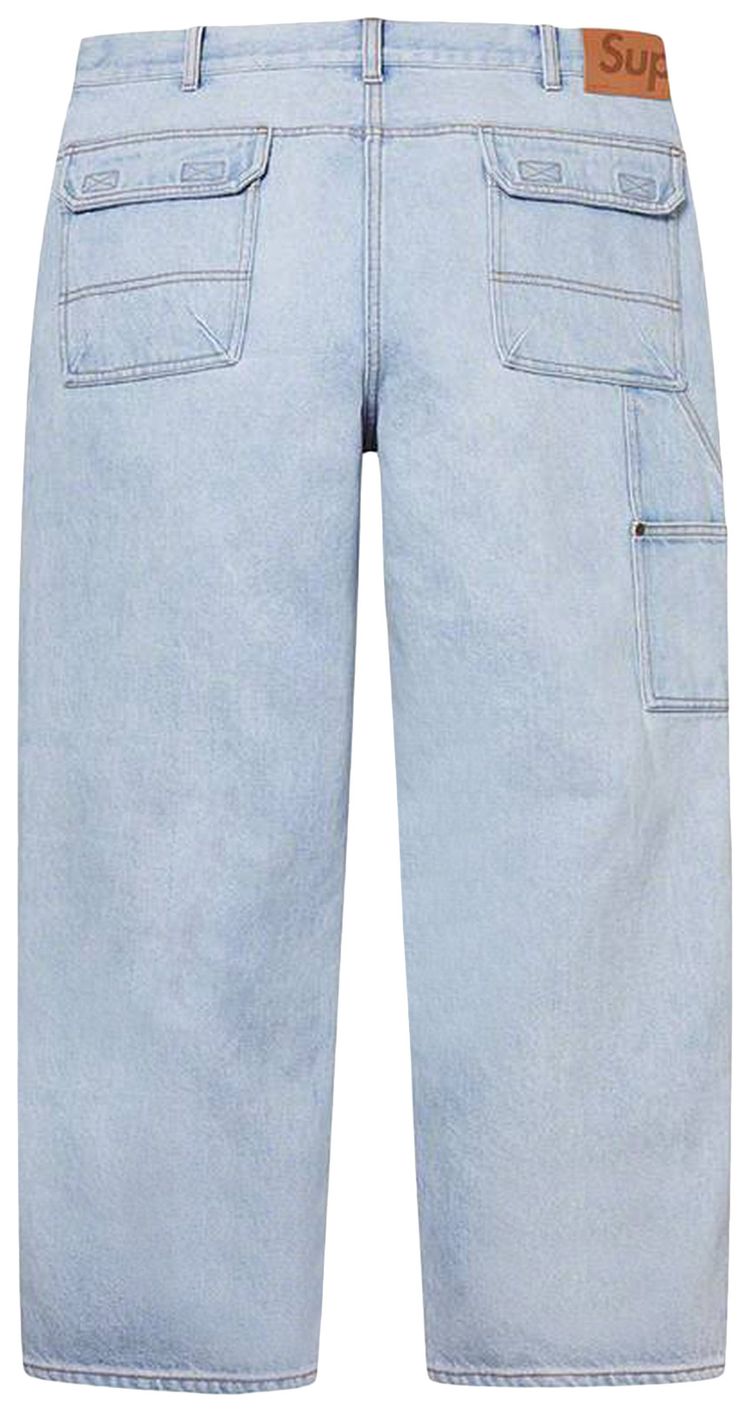 Supreme Double Knee Denim Utility Pant Washed Blue