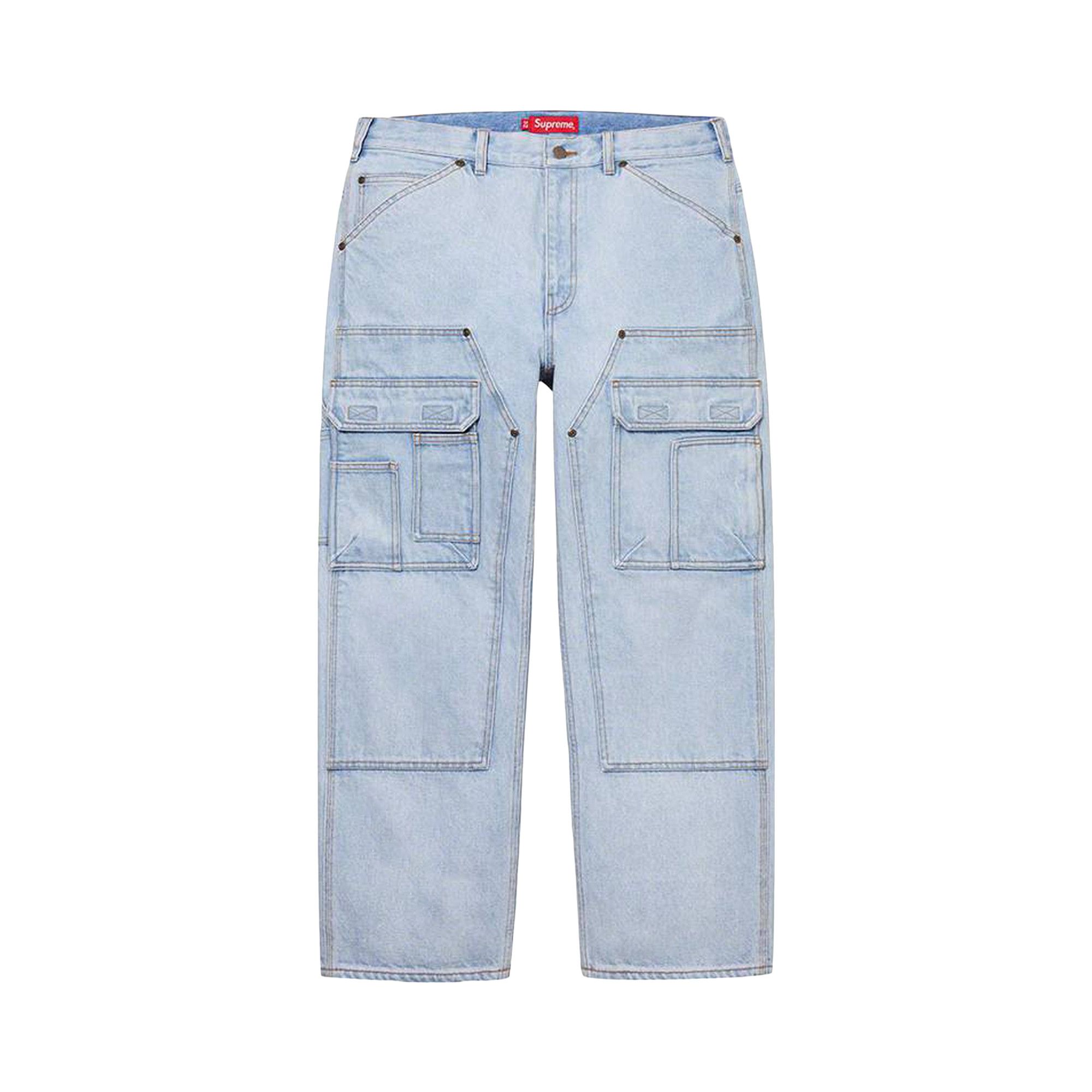 Buy Supreme Double Knee Denim Utility Pant 'Washed Blue' - SS22P26