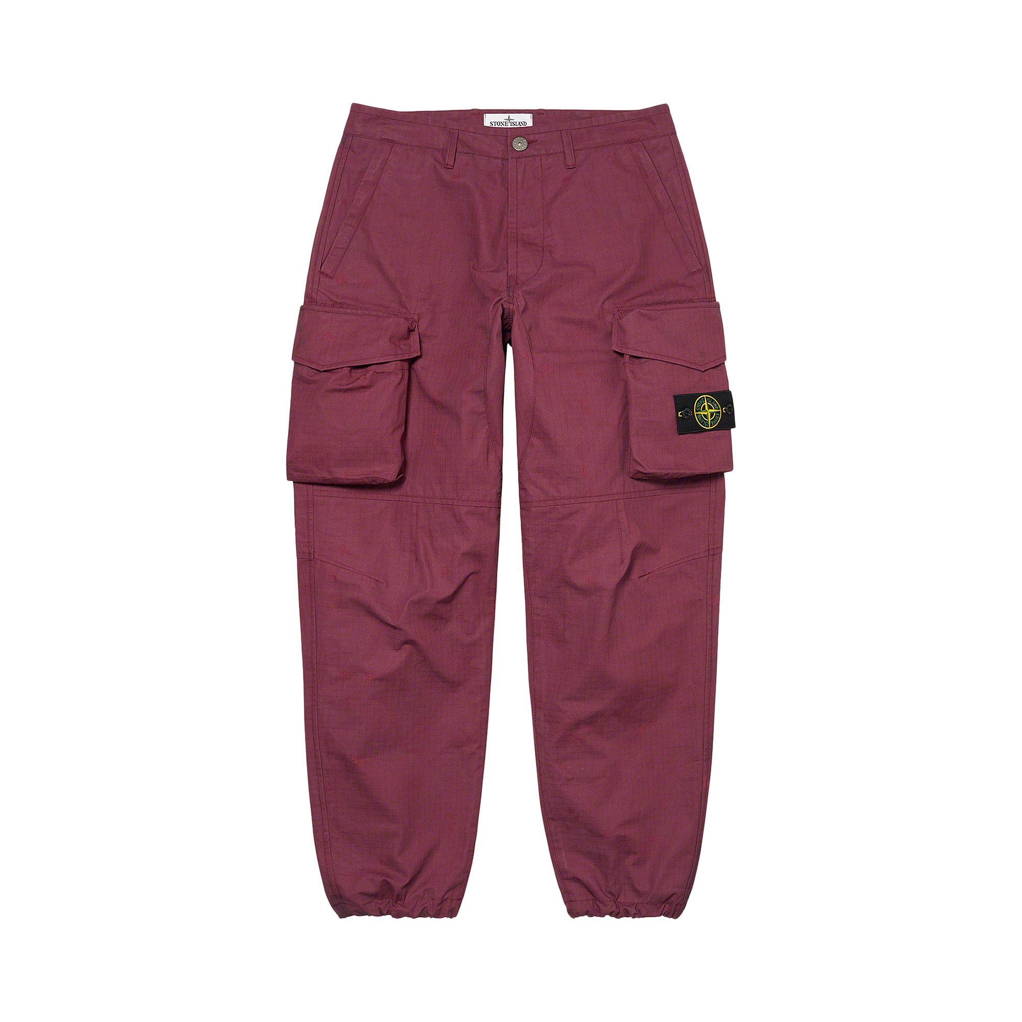Buy Supreme x Stone Island Reactive Ice Camo Ripstop Cargo Pant Red SS22P6 RED GOAT