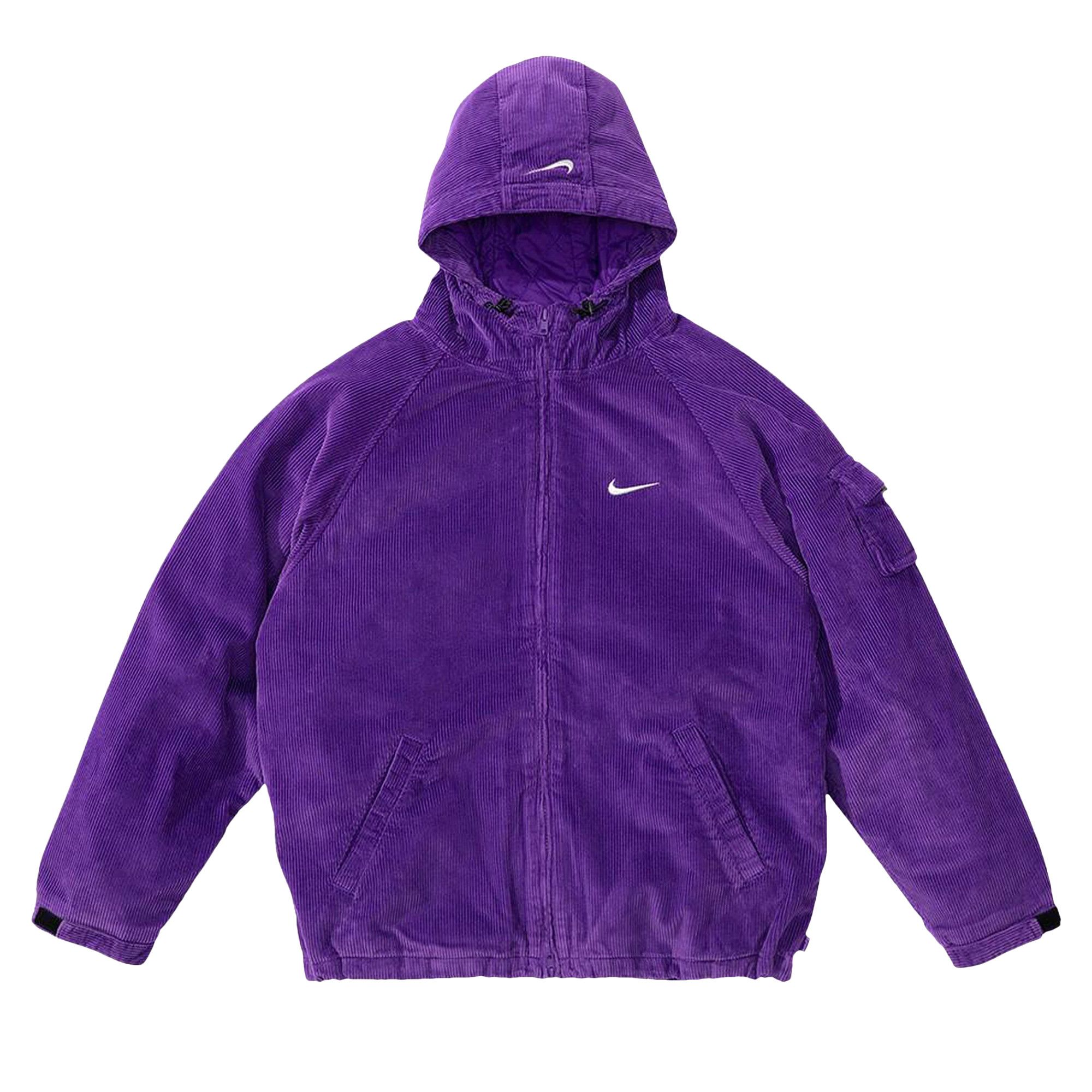 Size l Supreme x Nike Arc Corduroy Hooded Jacket 'Purple'