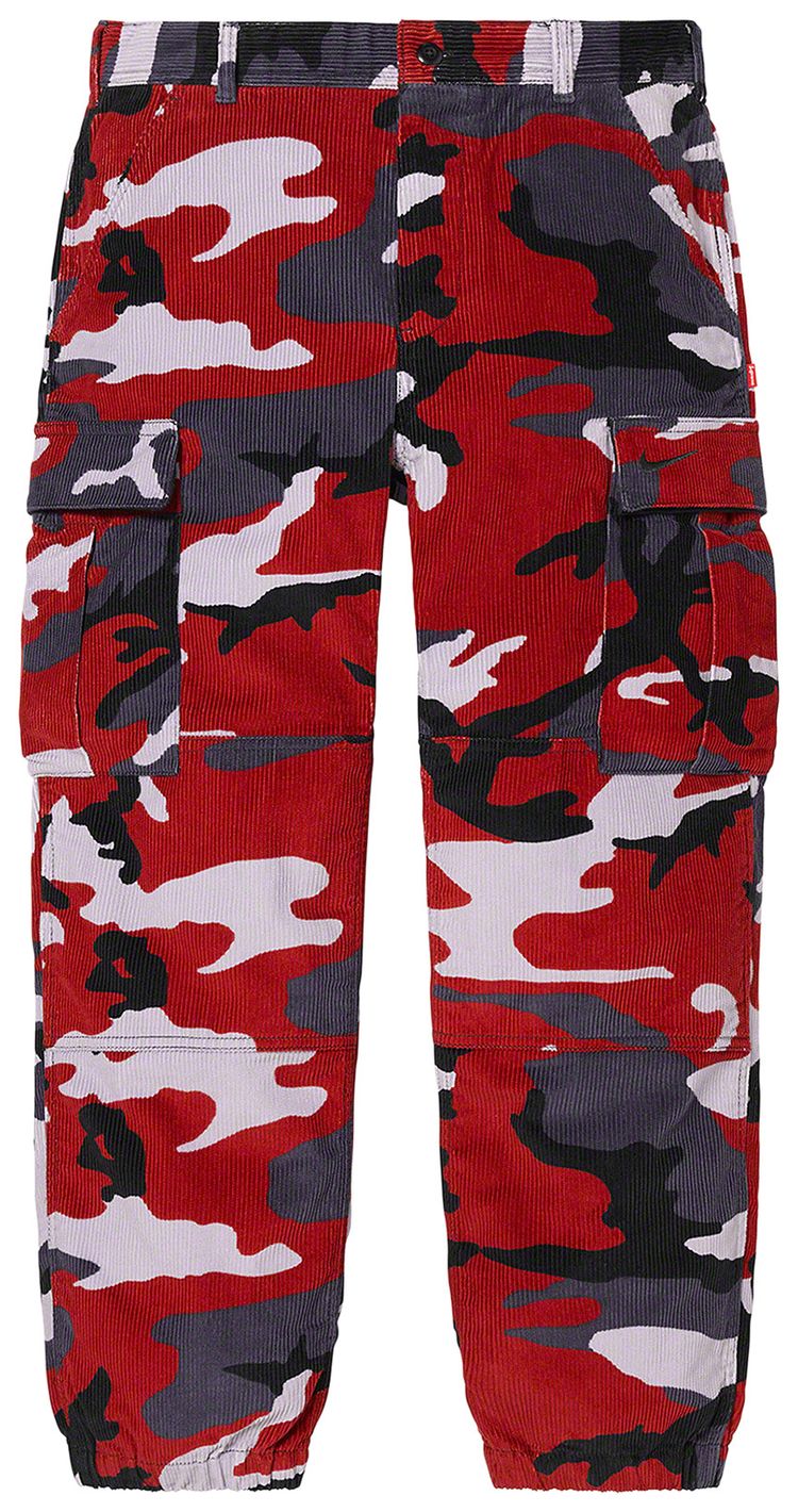 Supreme x Nike Arc Corduroy Cargo Pant Red Camo