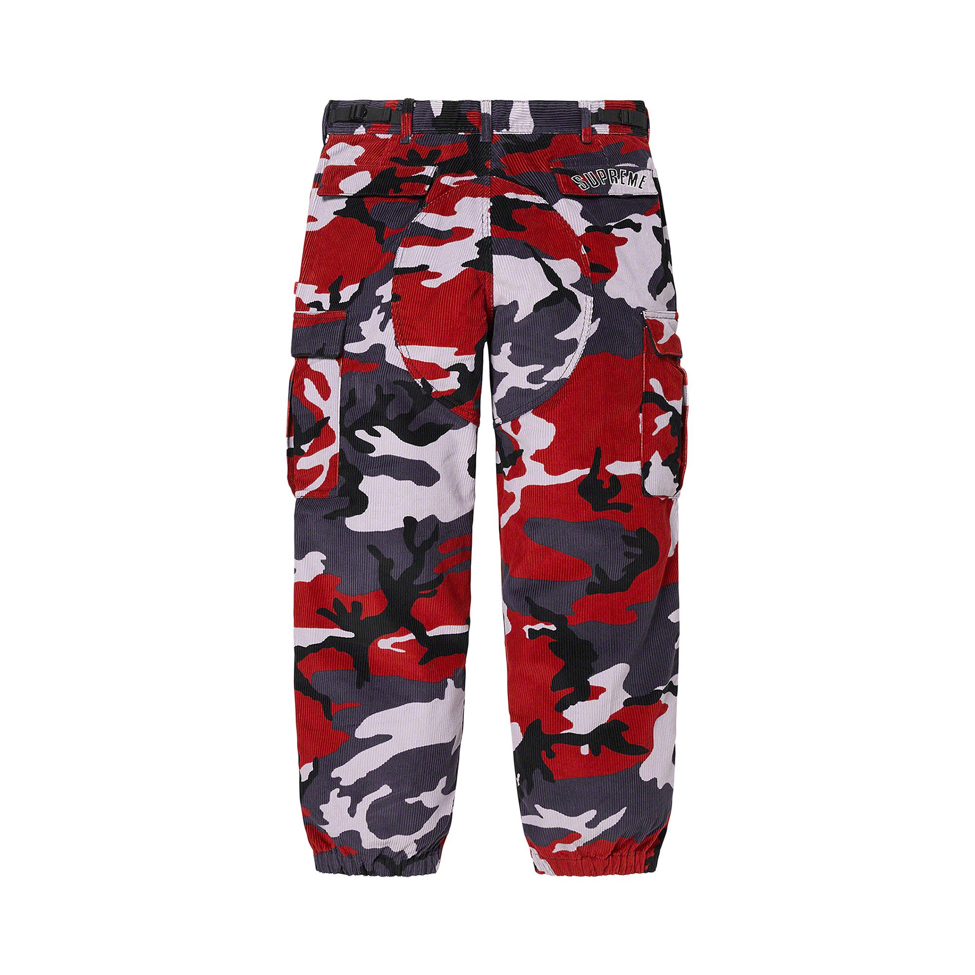 Supreme red camo pants store