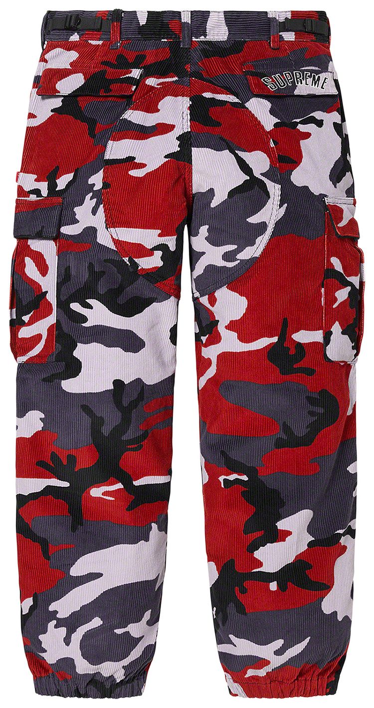 Supreme x Nike Arc Corduroy Cargo Pant Red Camo