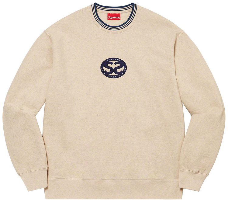 Supreme Double S Crewneck Heather Oatmeal