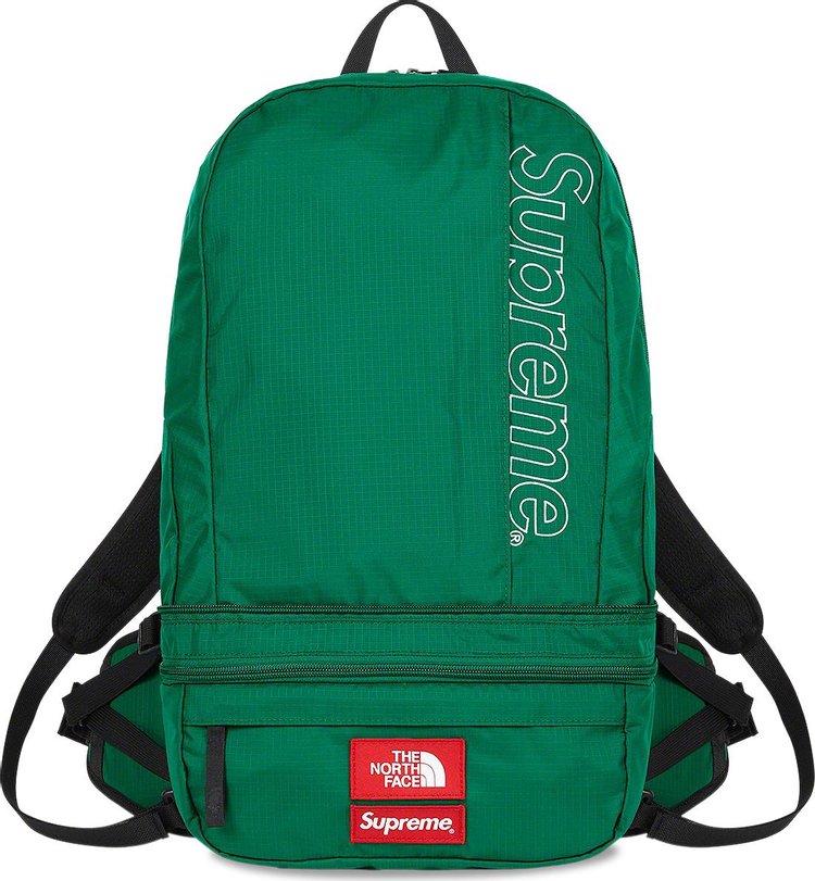 Supreme x The North Face Trekking Convertible Backpack  Waist Bag Dark Green