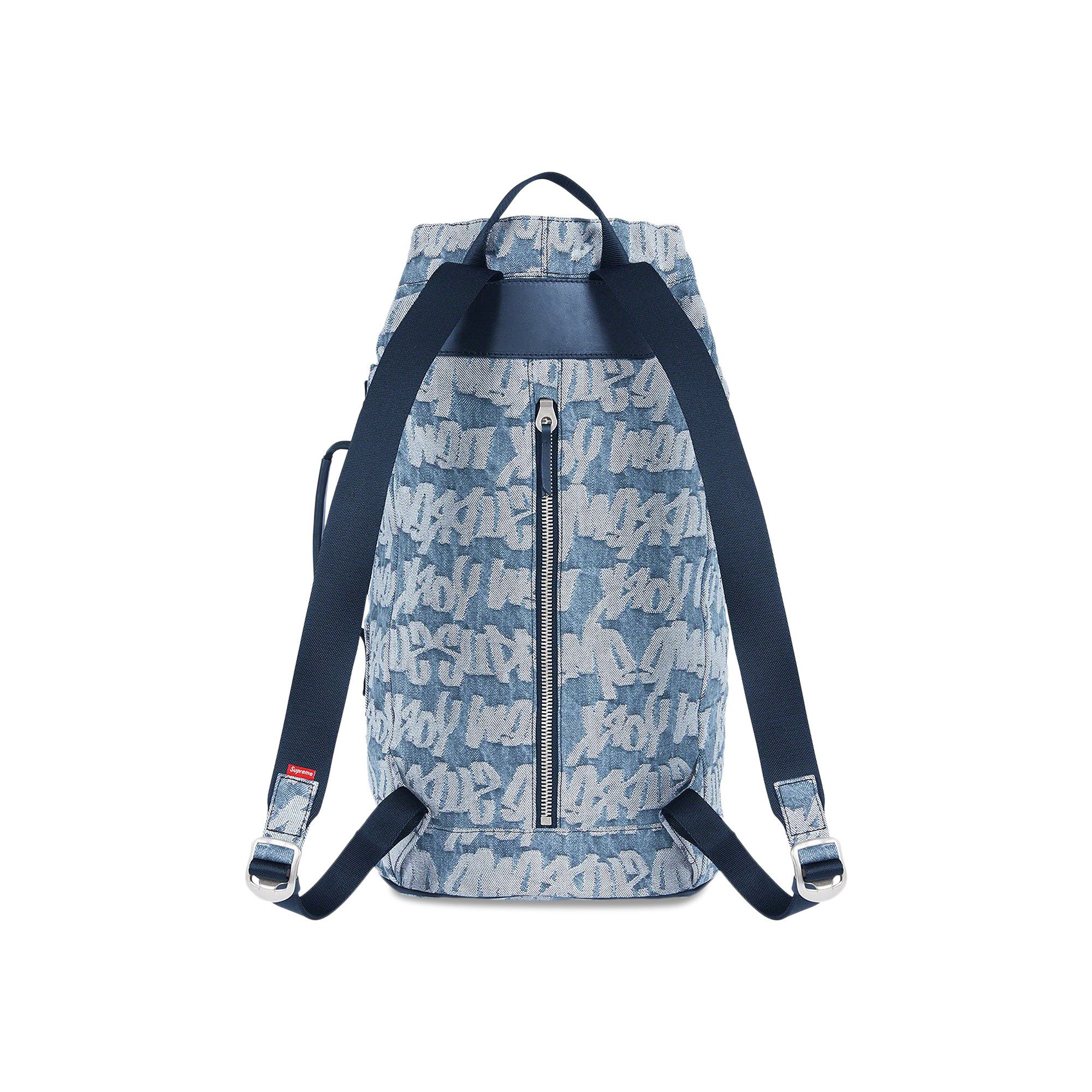バッグ Supreme Fat Tip Jacquard Denim Backpack Fat Tip Jacquard Denim Backpack – Supreme