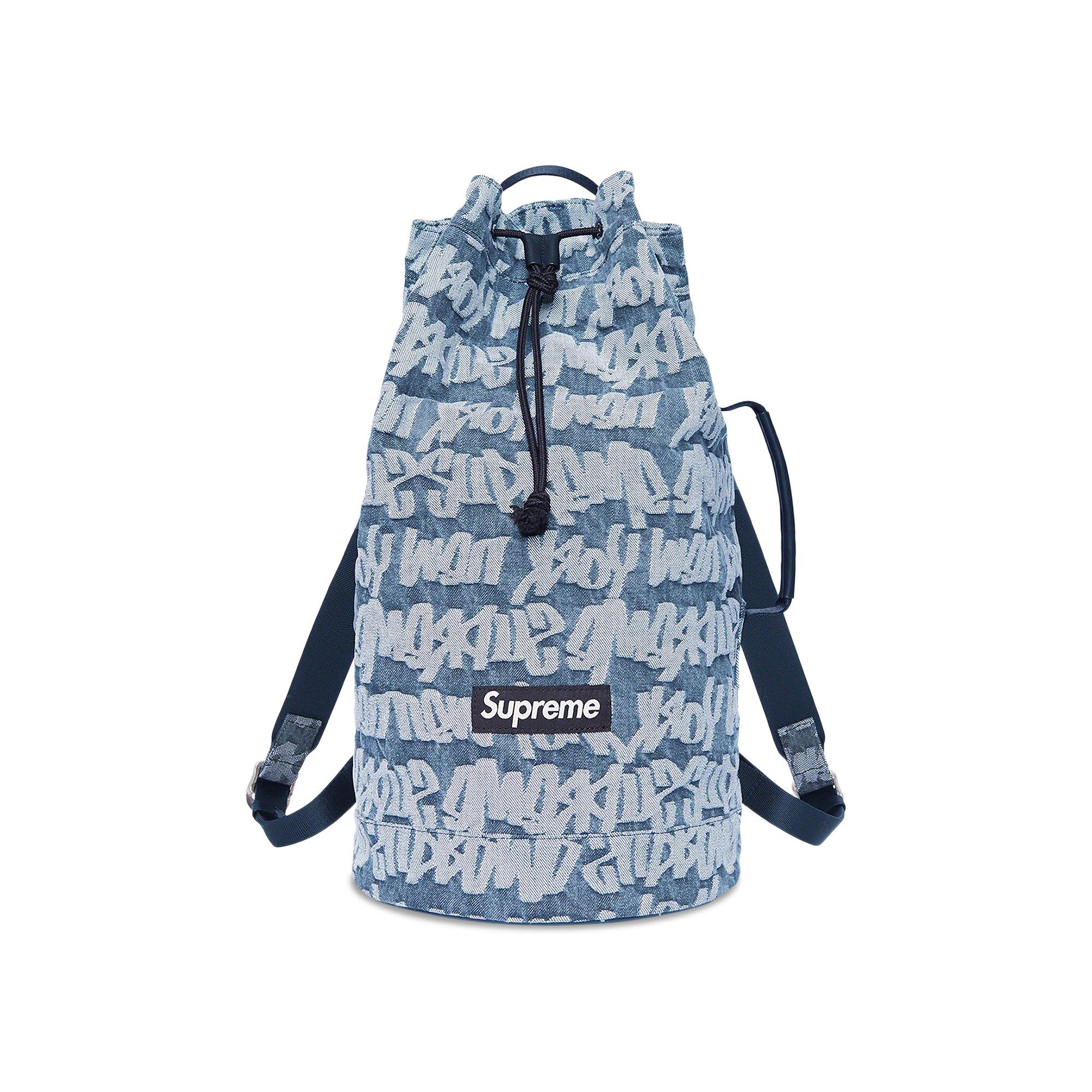 Buy Supreme Fat Tip Jacquard Denim Backpack 'Blue' - SS22B13