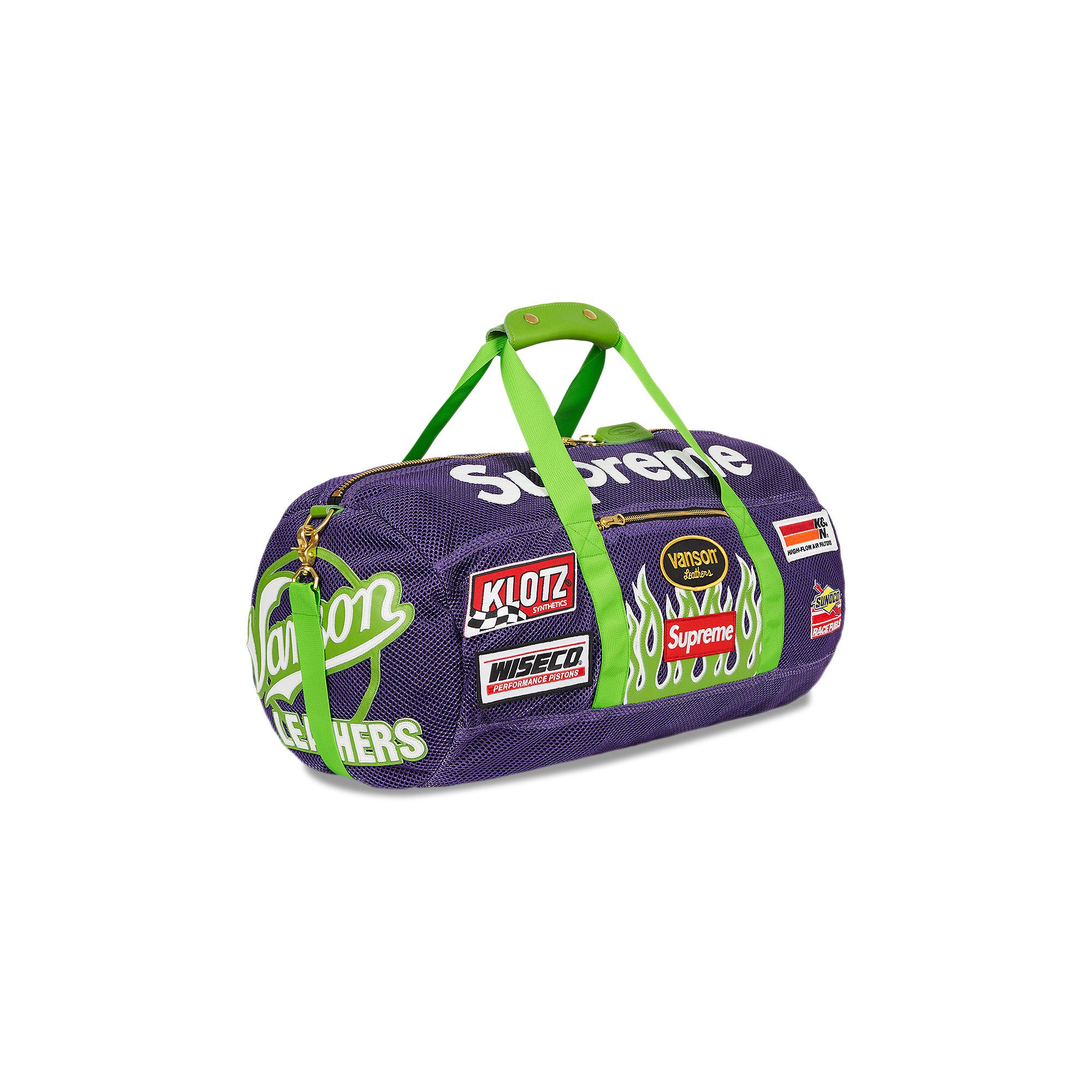 Buy Supreme x Vanson Leathers Cordura Mesh Duffle Bag 'Purple
