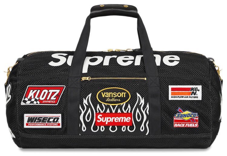 Supreme x Vanson Leathers Cordura Mesh Duffle Bag Black