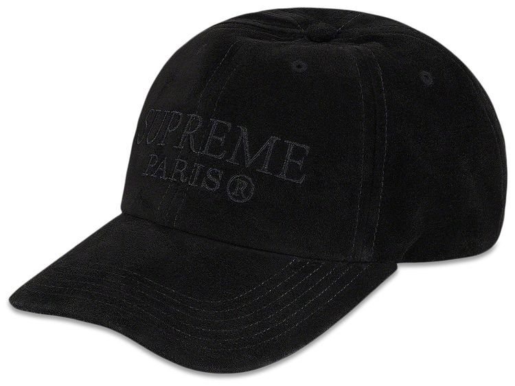 Supreme Suede 6 Panel Hat Black