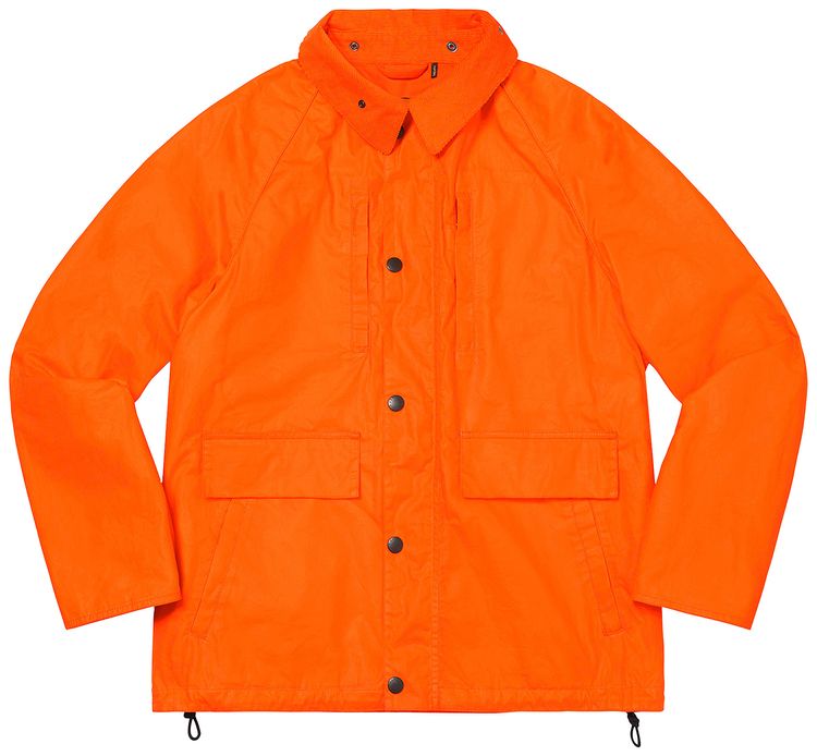 Supreme x Barbour Lightweight Waxed Cotton Field Jacket Orange