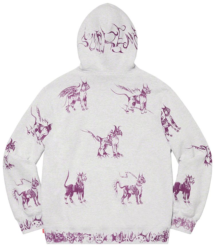 Supreme Animals Hooded Sweatshirt Ash Grey