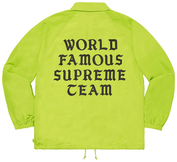 Supreme World Famous Coaches Jacket Lime