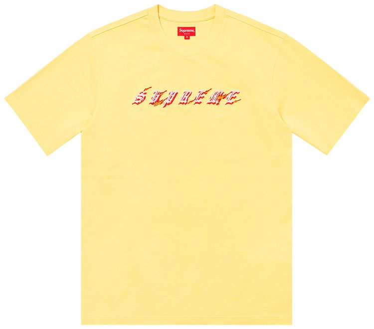 Supreme Flames Short Sleeve Top Pale Yellow