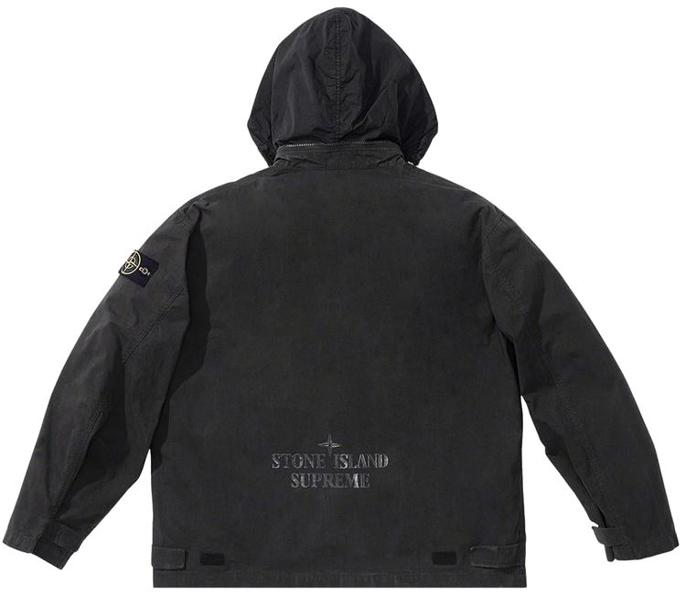 Supreme x Stone Island Cotton Cordura Shell Jacket Black