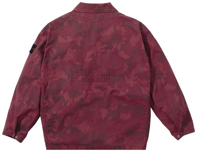 Supreme x Stone Island Reactive Ice Camo Ripstop Jacket Red