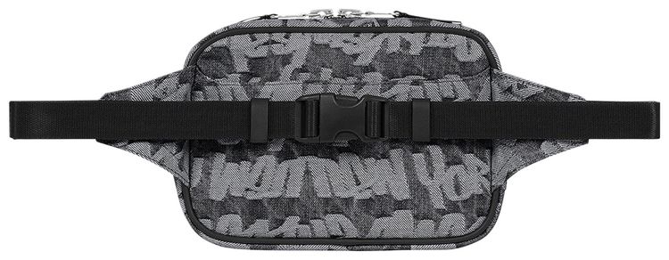 Supreme Fat Tip Jacquard Denim Waist Bag Black