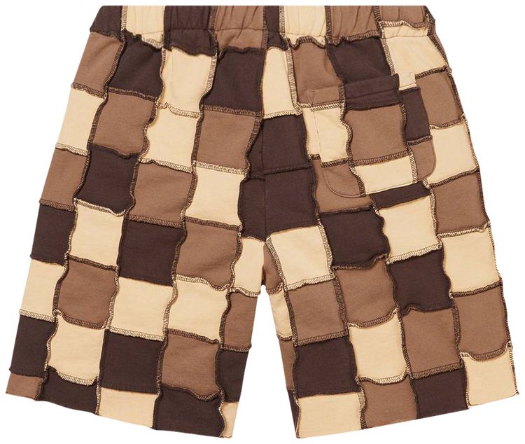 Supreme Reverse Patchwork Sweatshort Brown