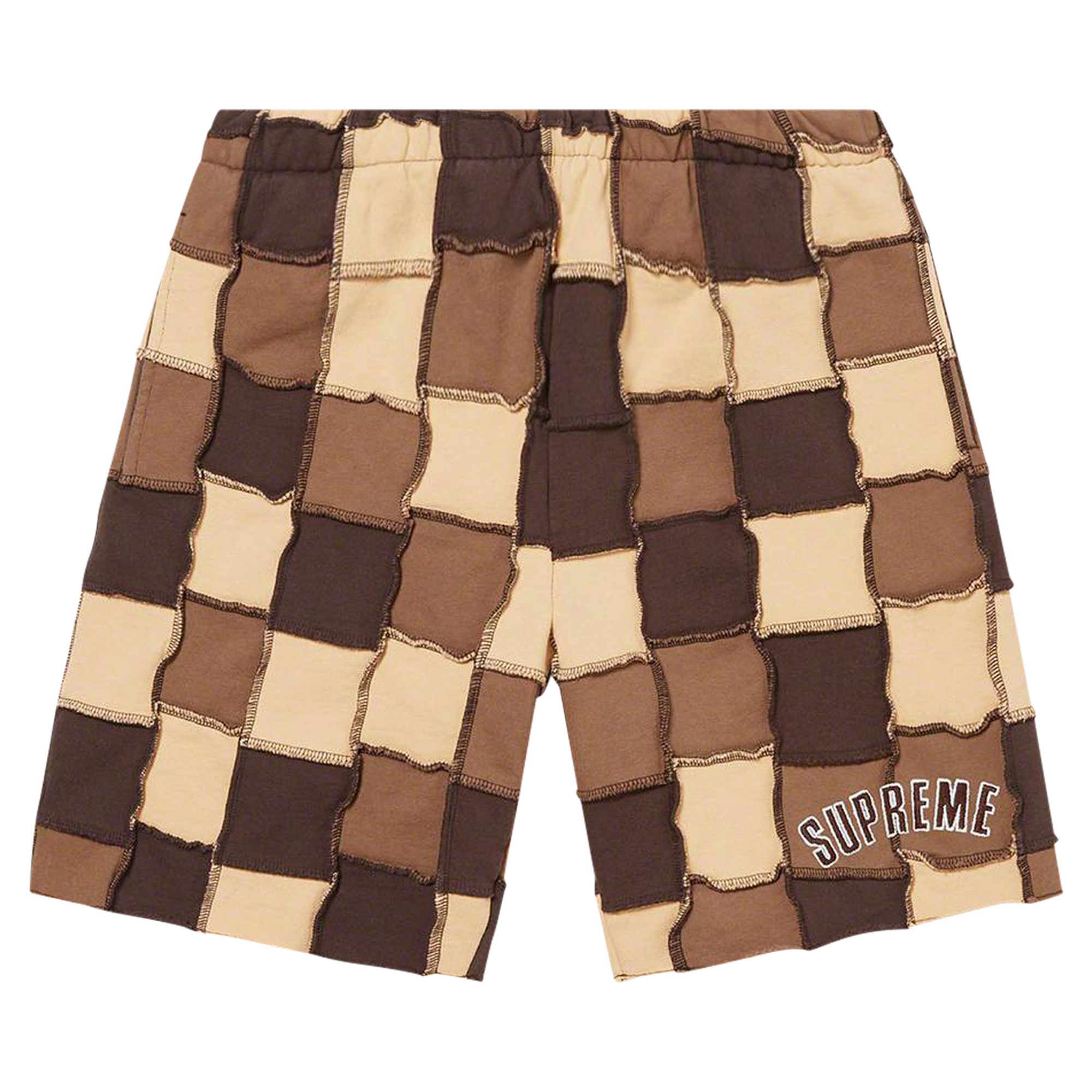 Buy Supreme Reverse Patchwork Sweatshort 'Brown' - SS22SH37 BROWN
