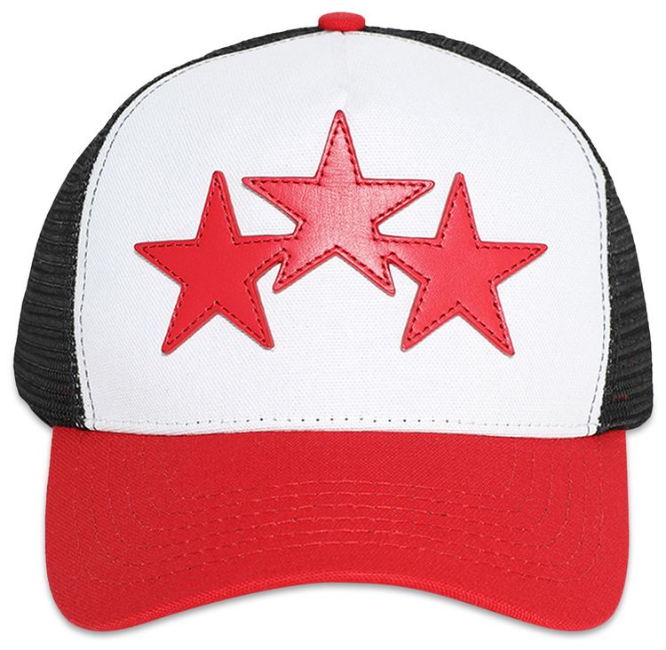 Amiri 3 Star Trucker Hat Red