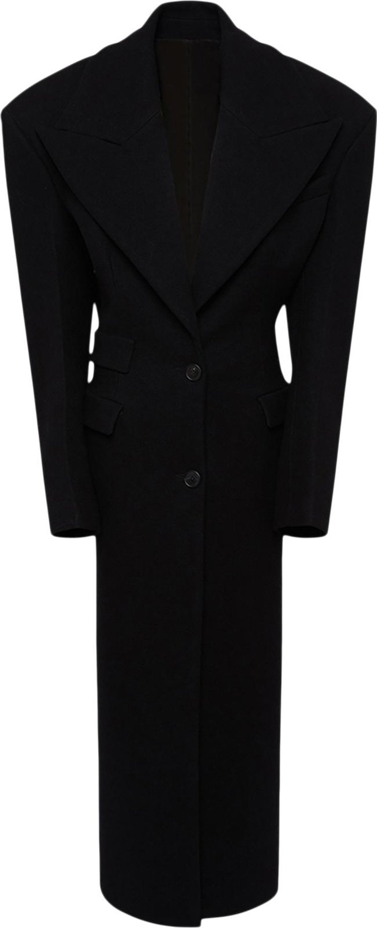 The Attico Long Coat Black