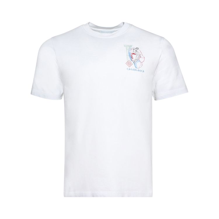 Casablanca Drawing Lab Screen Printed T Shirt Tennis Play In Progress