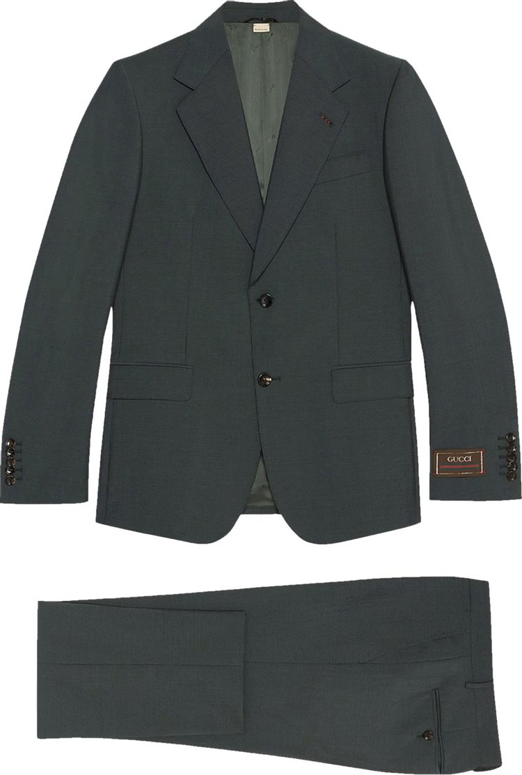 Gucci Wool Mohair Suit Ripe Olive