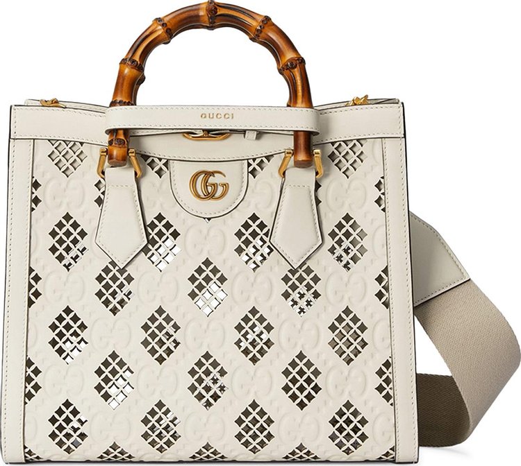 Gucci Gucci Diana Small Tote Bag WhiteNatural