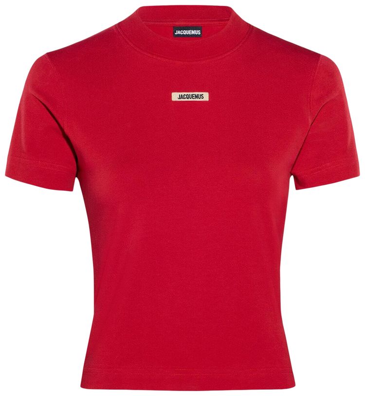 Jacquemus Le T Shirt Gros Grain Dark Red
