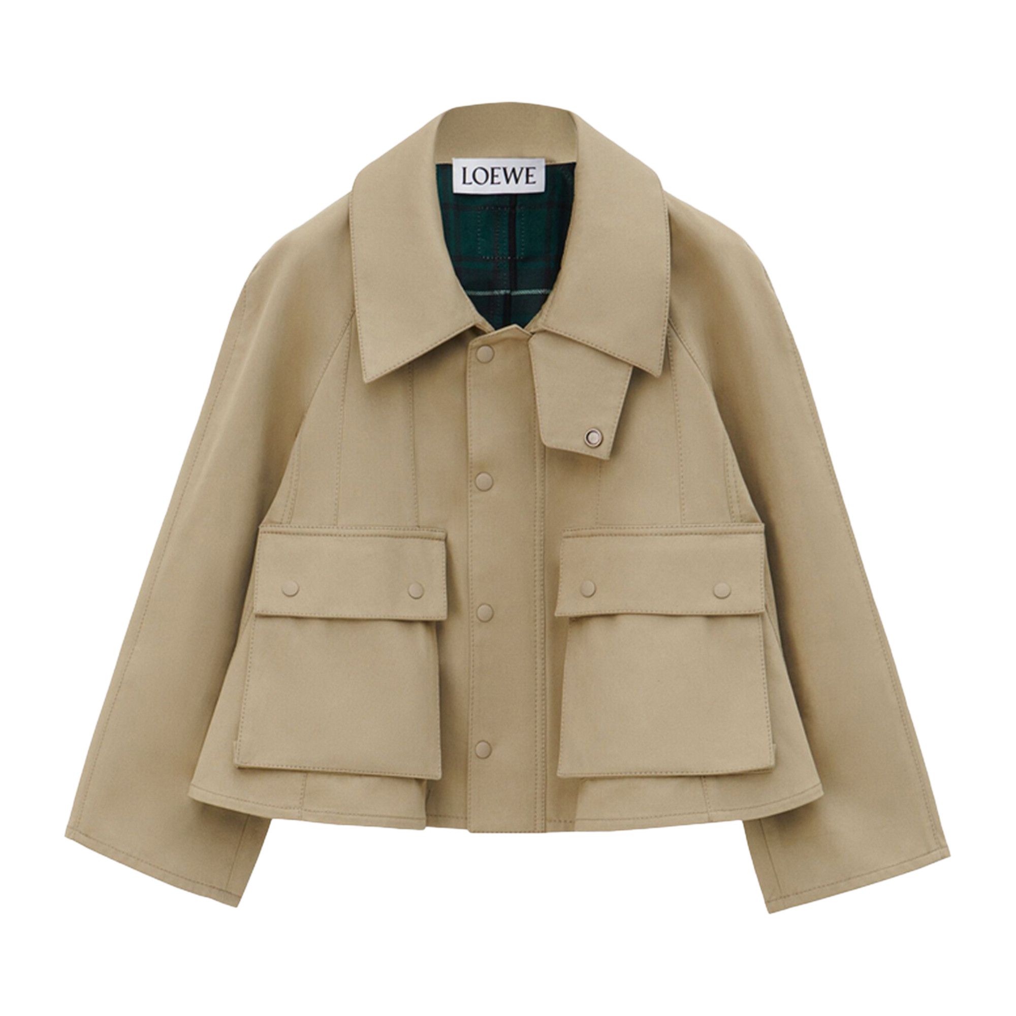 Size 4 Loewe Trapeze Jacket Safari Beige Green
