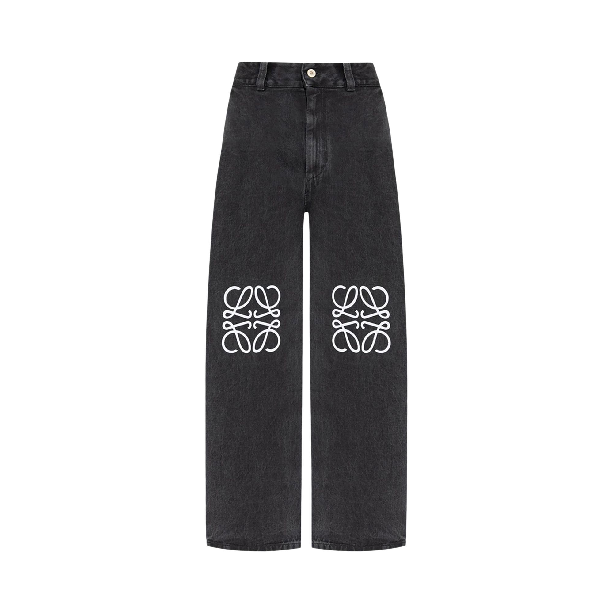 LOEWE｜JEANS (Anagram baggy jeans AF (S359Y11XBV 1100)) Anagram baggy jeans in denim Black - LOEWE
