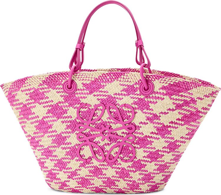 Loewe Anagram Basket NaturalFuchsia