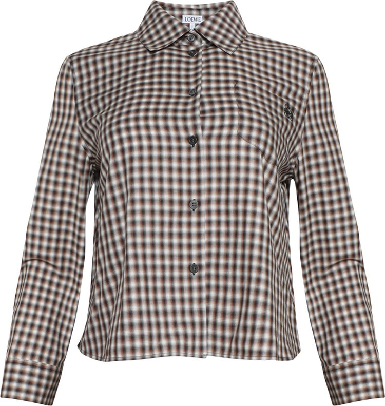 Loewe Trapeze Shirt BrownWhiteBlack