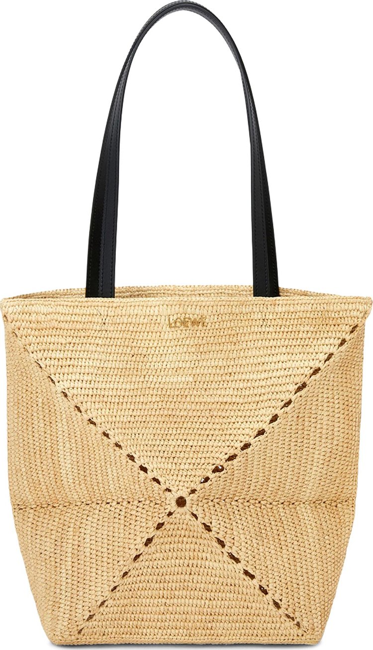 Loewe Puzzle Fold Tote Medium Natural