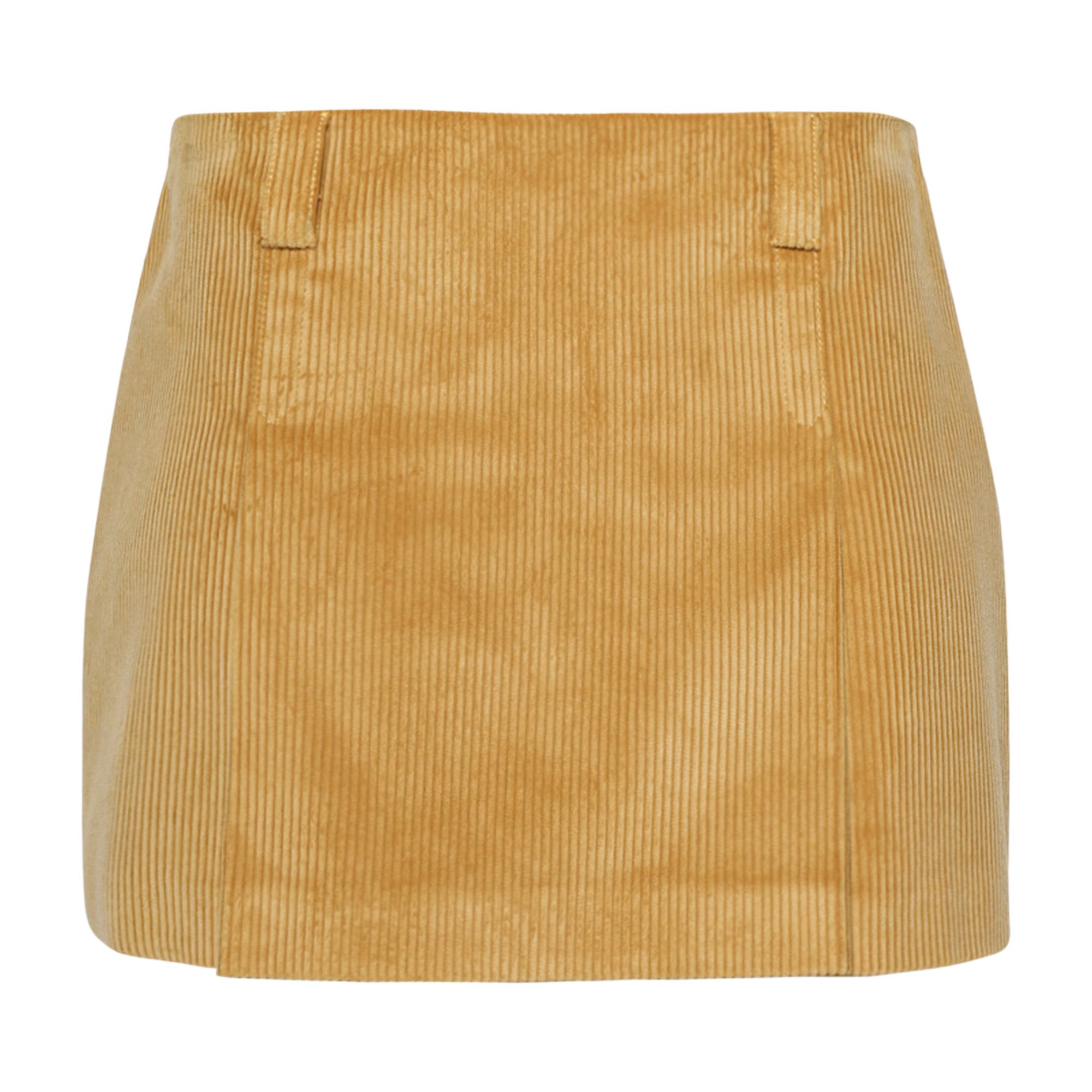 Size 8 Miu Miu Corduroy Mini Skirt Yellow
