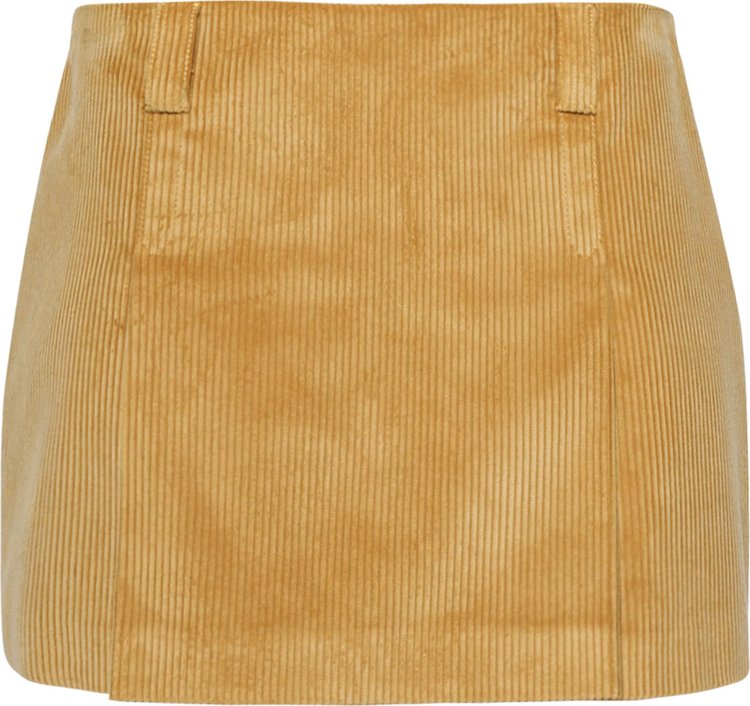 Miu Miu Corduroy Mini Skirt Yellow