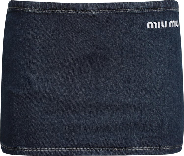 Miu Miu Denim Mini Skirt Blue