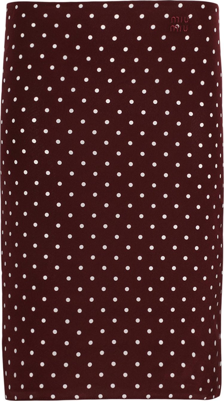 Miu Miu Polka Dot Skirt Red