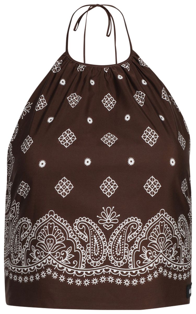 Miu Miu Paisley Halter Brown