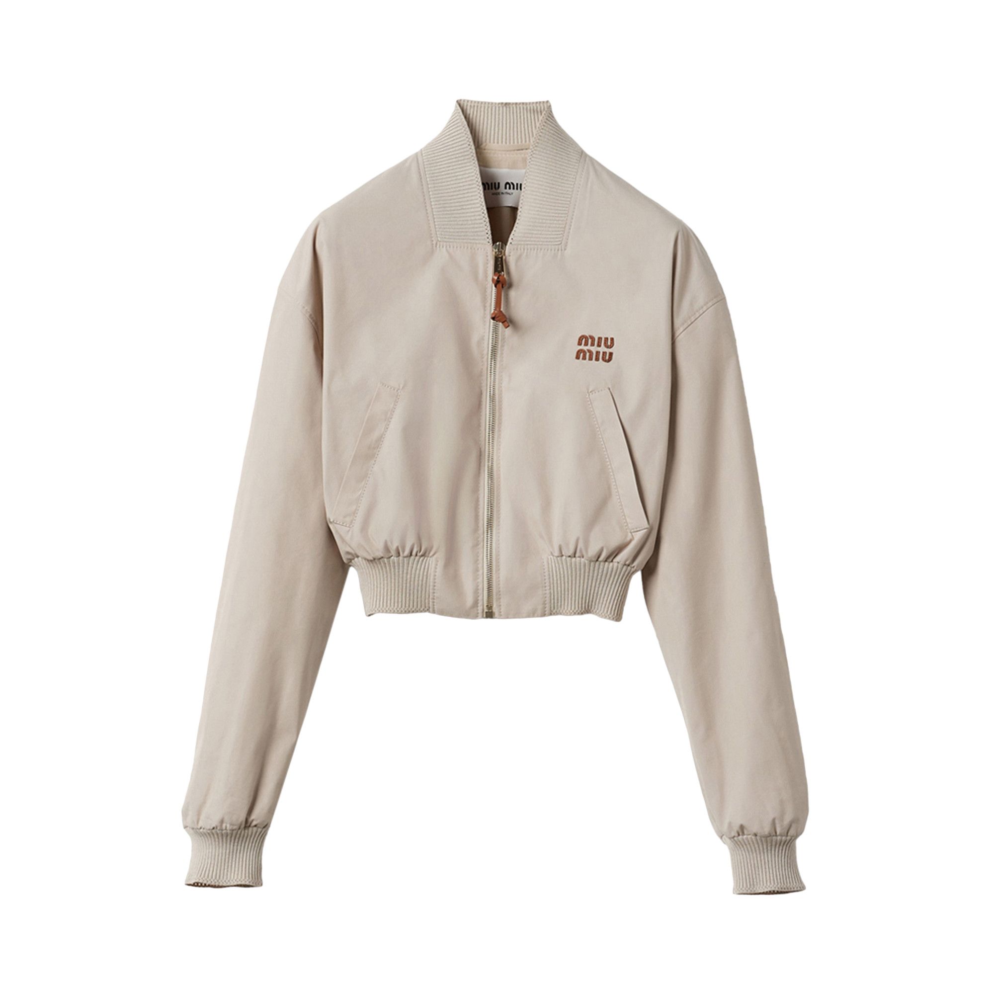 Miu Miu｜JACKETS (ML1050 12NS F0A08) Buy Miu Miu Crop Bomber Jacket 'White' - ML1050 S OOO F0A08